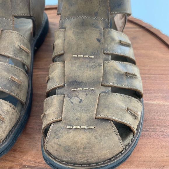 ABEO Men's Brandon Neutral Dark Brown sandals size 12 - Picture 5 of 12